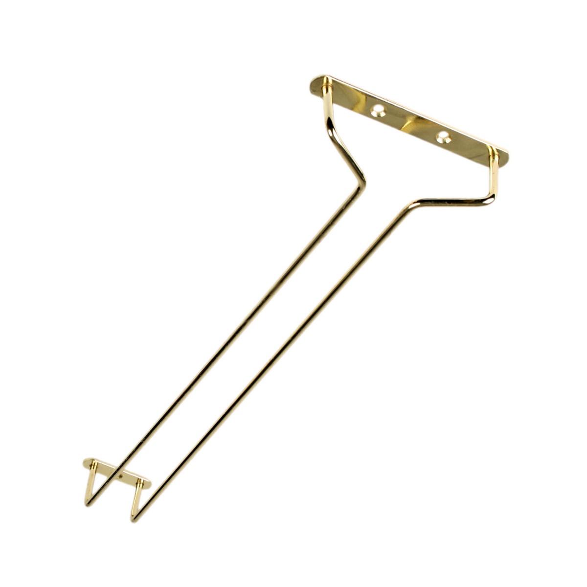 Thunder Group SLKGH016 16-inch brass-plated wire glass hanger on white background