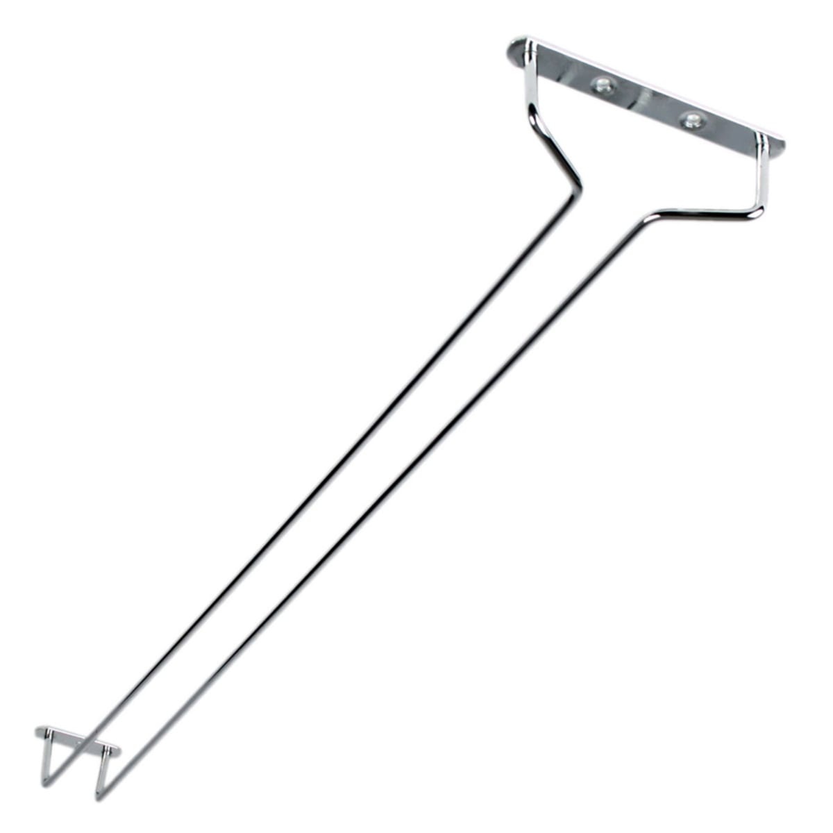 Thunder Group SLKGH024C 24-inch chrome-plated single channel overhead wire glass hanger with mounting bracket