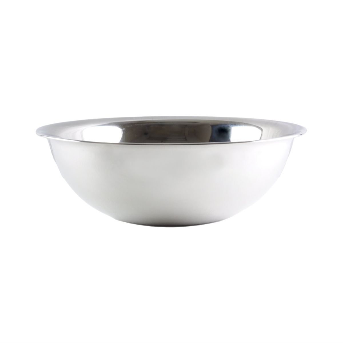 Thunder Group SLMB206 8-quart stainless steel mixing bowl with mirror finish, curved lip, and flat base