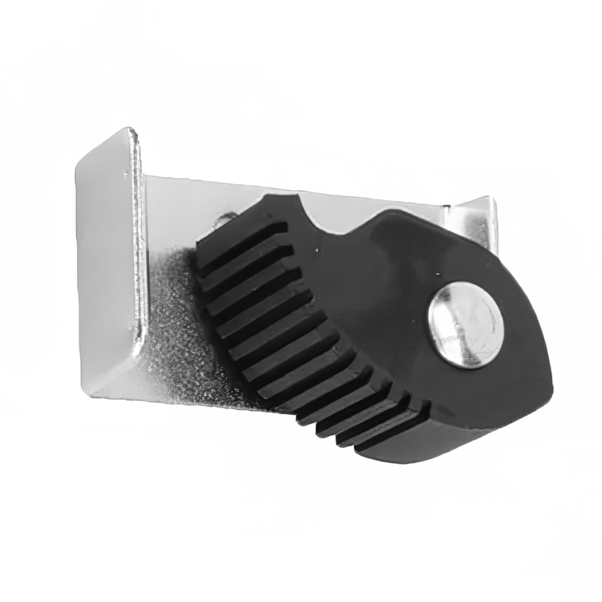 Thunder Group SLMBH003 nickel-plated mop holder with black rubber grip clamp and silver steel bracket