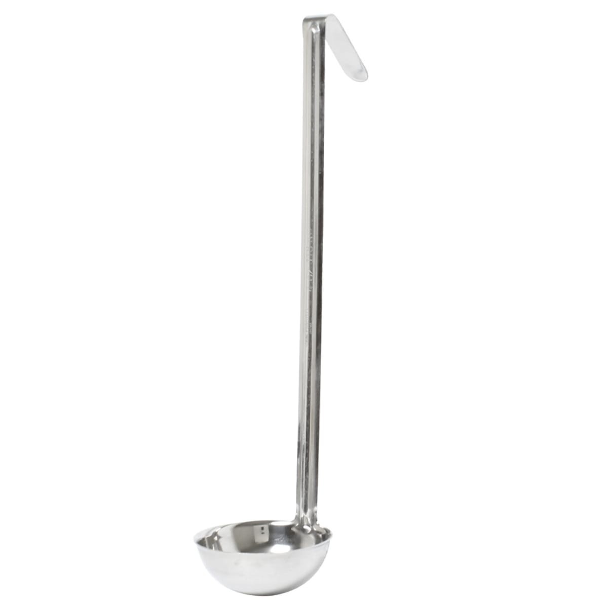 Thunder Group SLOL005 stainless steel ladle with hooked handle and 4 oz bowl