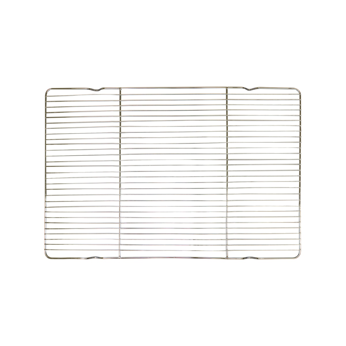 Thunder Group SLRACK1624 chrome-plated wire cooling rack, top-down view showing grid pattern and built-in feet