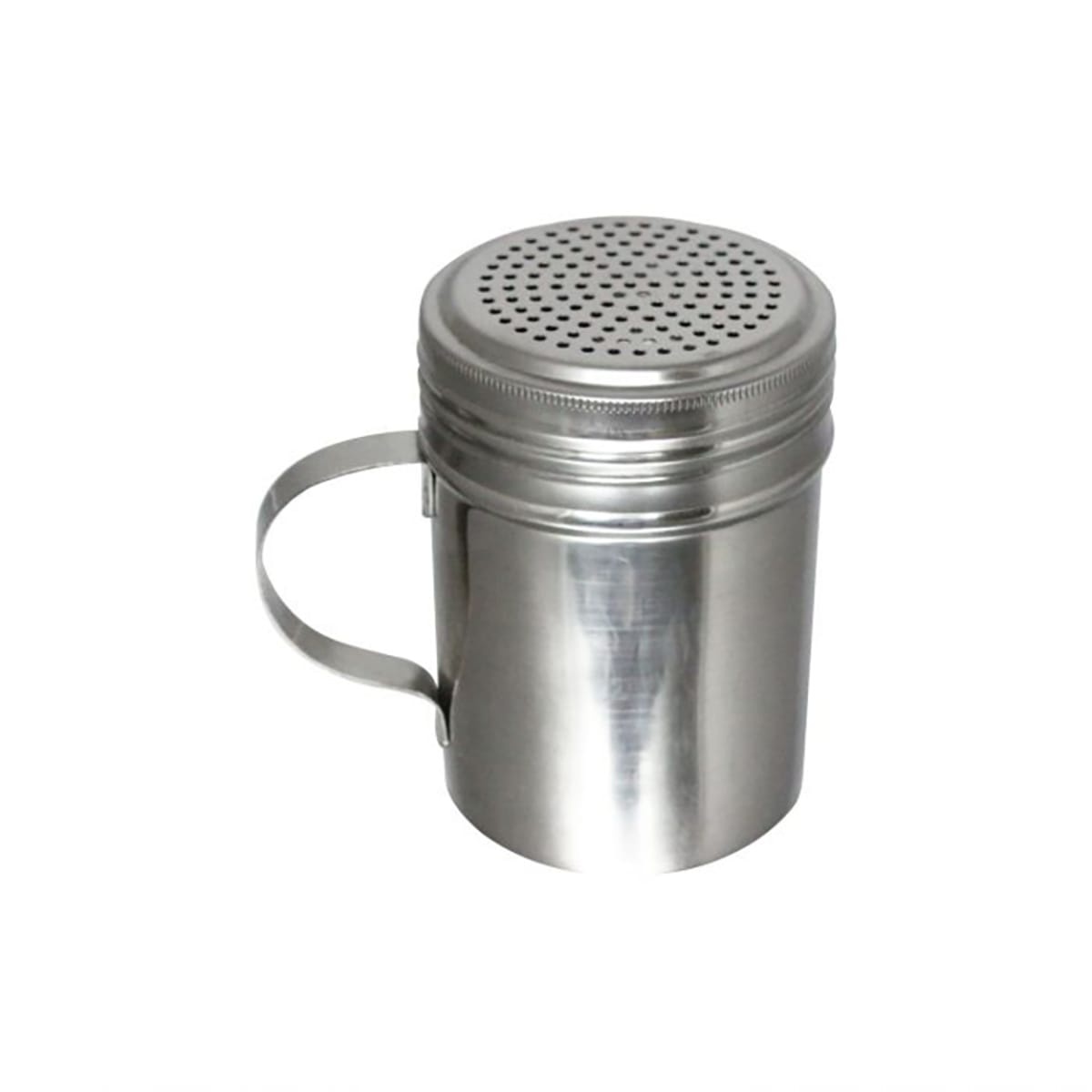 Thunder Group SLRDH001 stainless steel dredge shaker with built-in handle and perforated top