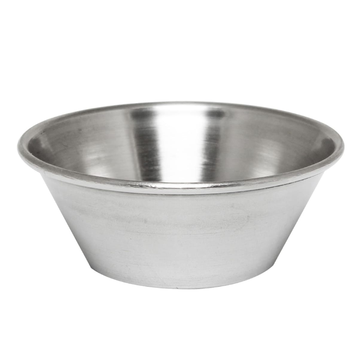 Thunder Group SLSA001 stainless steel sauce cup with mirror finish, round tapered shape