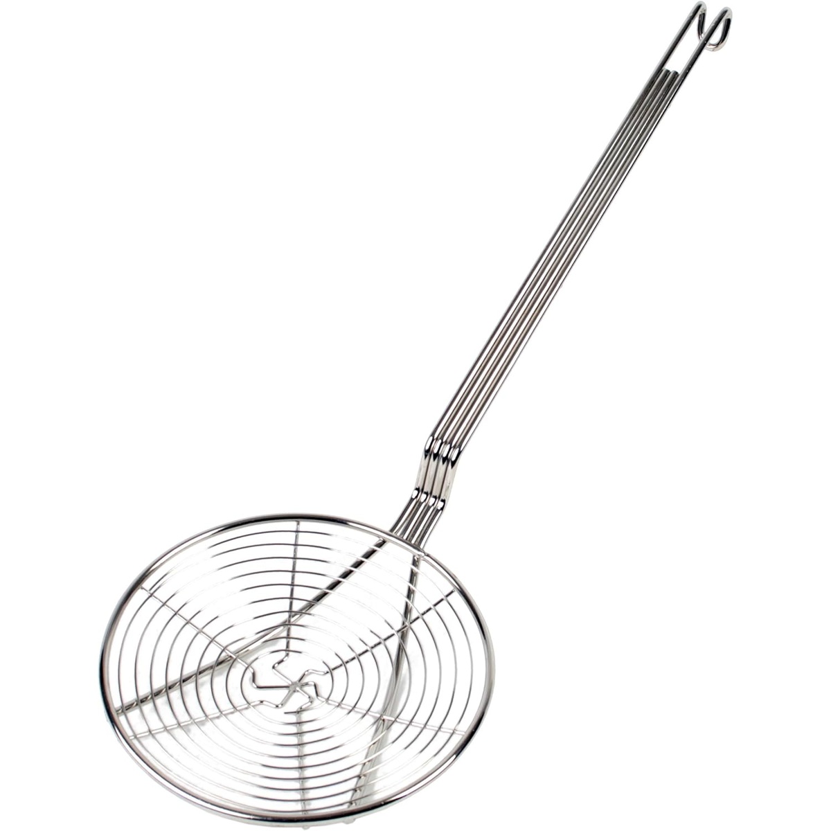 Thunder Group SLSKS007 7-inch nickel-plated spiral wire skimmer with hooked handle