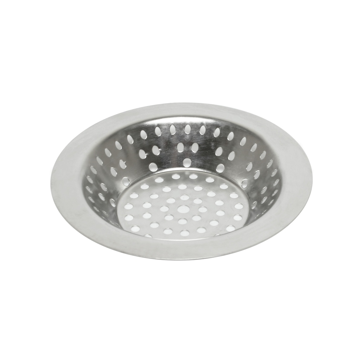 Thunder Group SLSN335 stainless steel perforated sink strainer, 3.5-inch diameter, top-down angle view