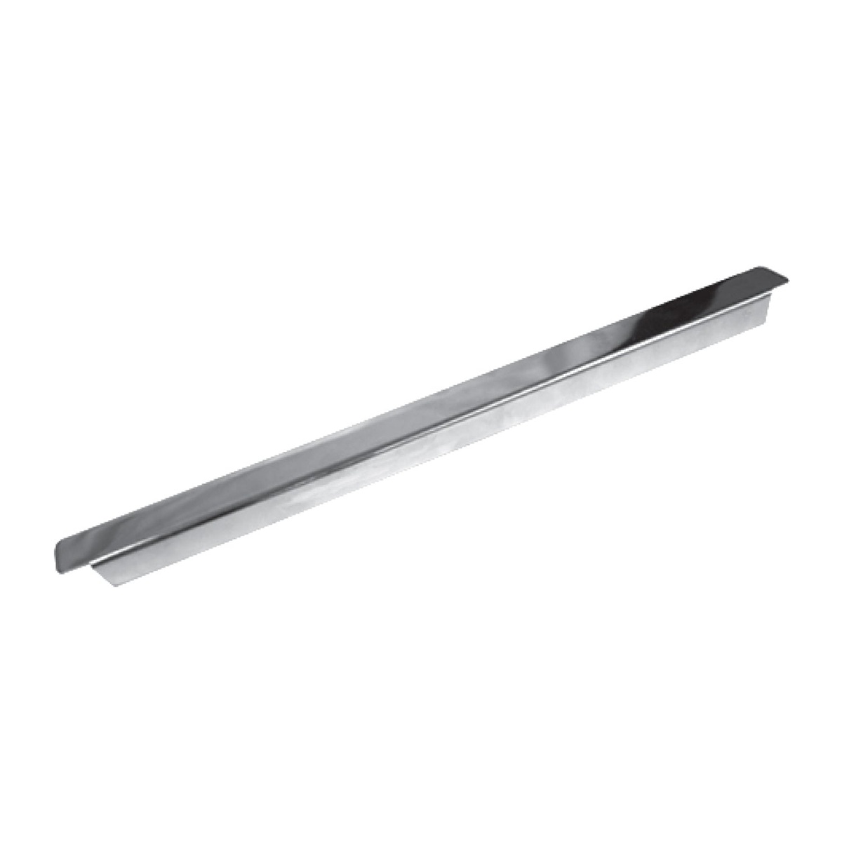 Thunder Group SLTHAB012 stainless steel adapter bar close-up showing polished surface and angled channel profile