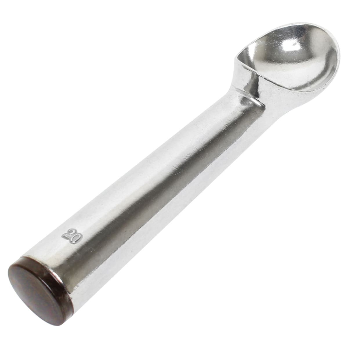 Thunder Group SLTHDP020 2 oz cast aluminum ice cream dipper with brown color-coded end handle