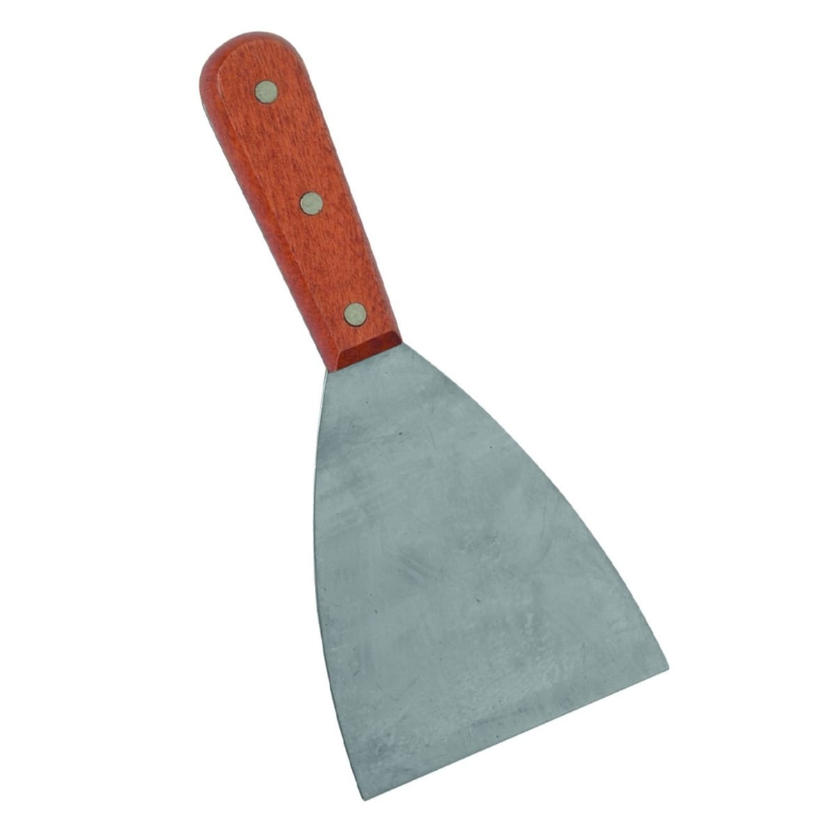 Thunder Group SLTWBS004 stainless steel pan scraper with riveted wood handle