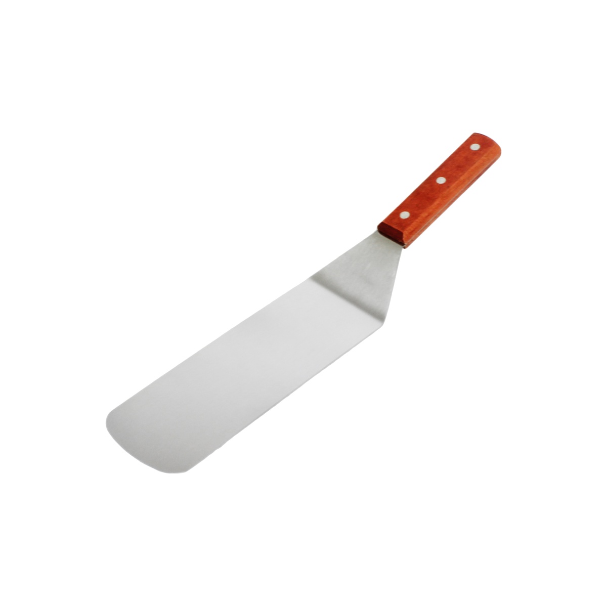 Thunder Group SLTWBT010 10-inch round blade solid turner with riveted wood handle and stainless steel angled blade