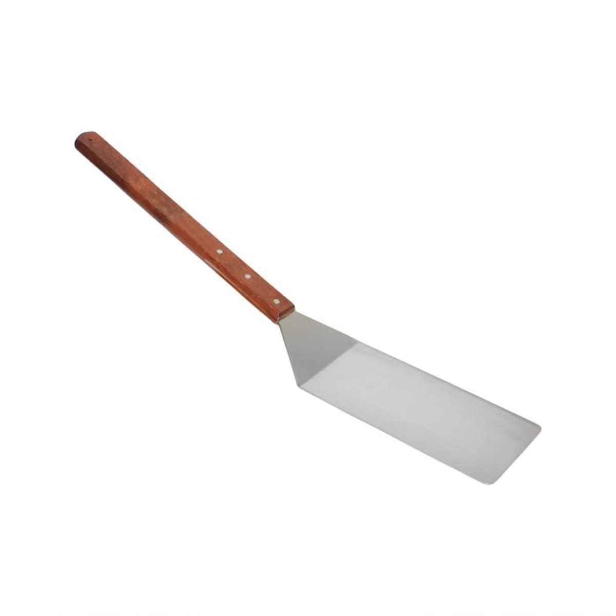 Thunder Group SLTWHT008 pizza server with 4x8 inch stainless steel square blade and brown wood handle