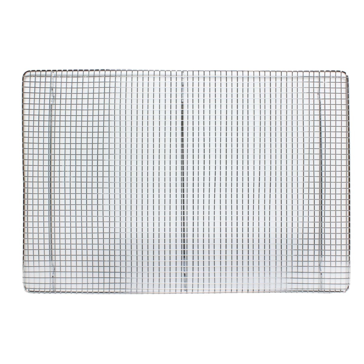 Thunder Group SLWG1624 chrome-plated wire icing and cooling rack, 16 by 23 and three quarter inches, top-down view