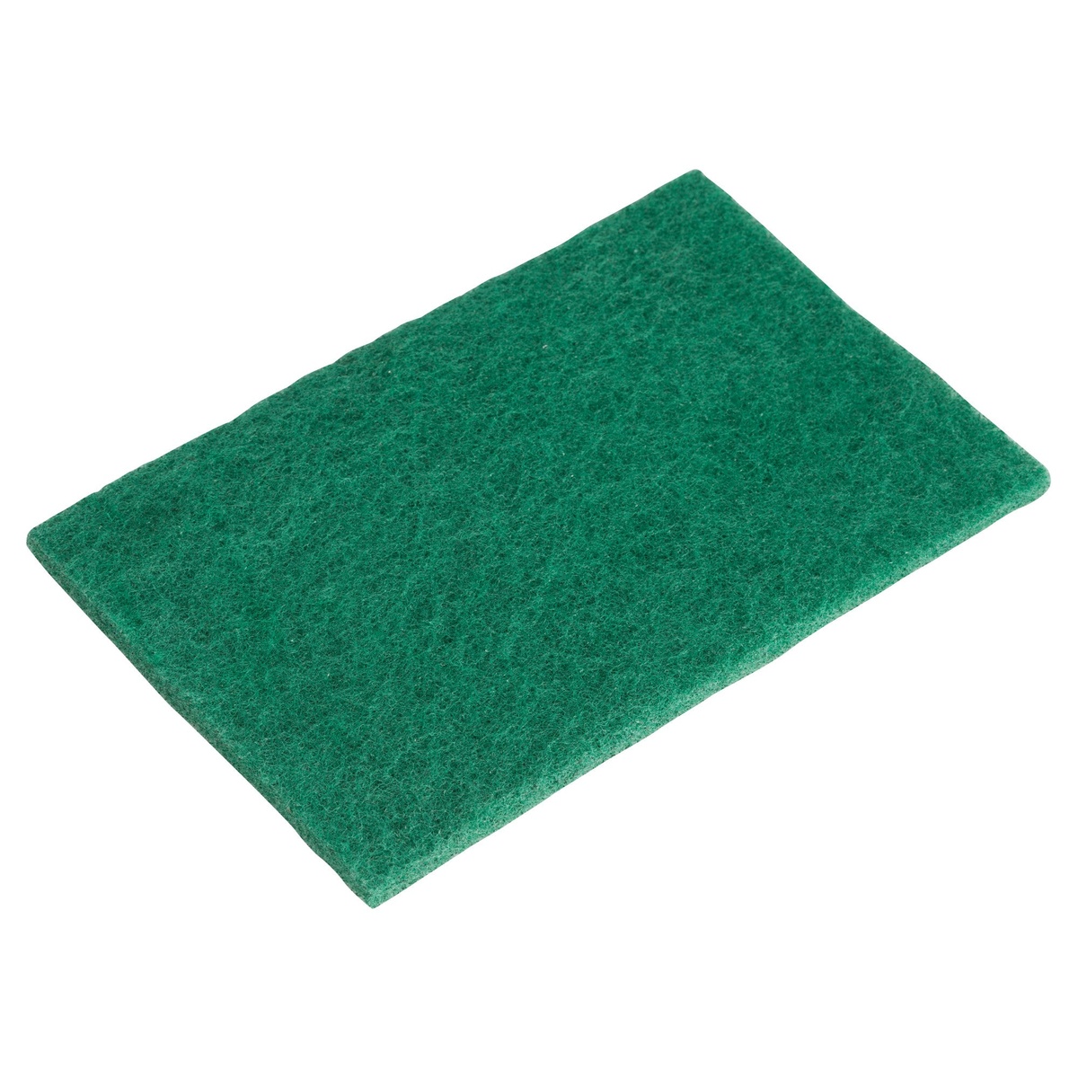 Winco SP-96N green nylon scouring pad, single pad shown on white background