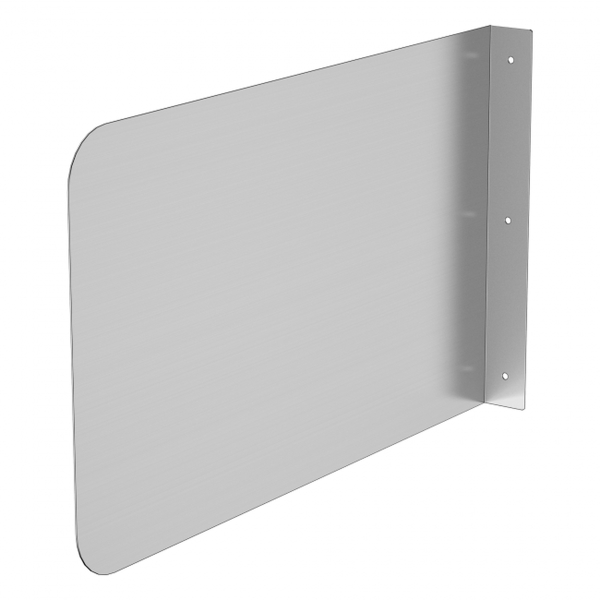 GSW USA SP-S2412 stainless steel mounting type compartment sink splash guard, 26 inches wide by 12 inches tall, with wall-mount flange and pre-drilled mounting holes