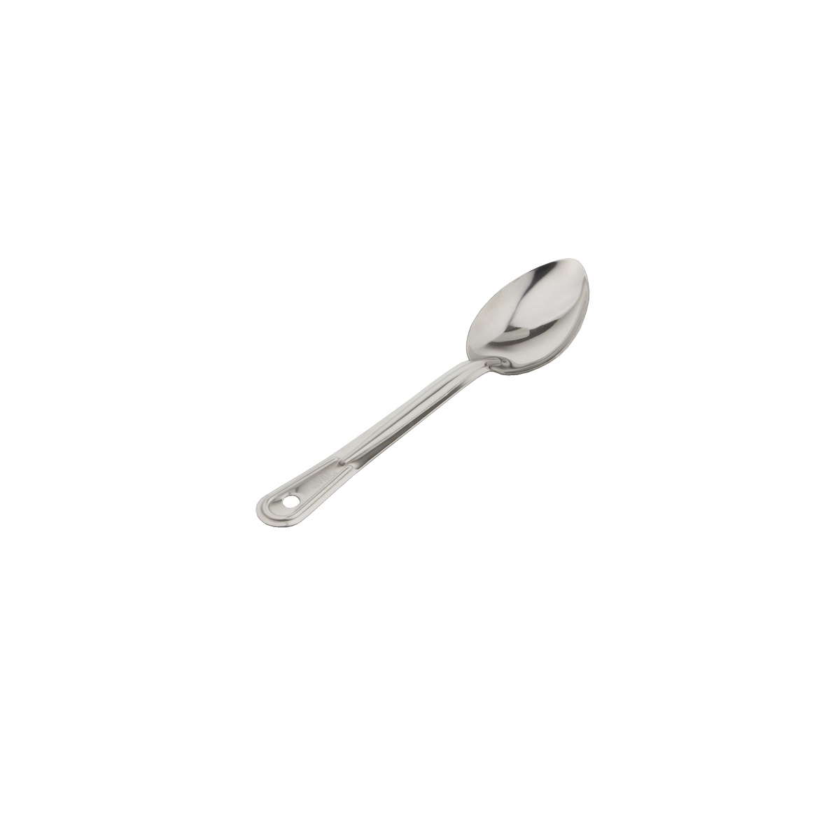 Libertyware SP11 11-inch solid stainless steel basting spoon with mirror polished finish and hanging hole in handle