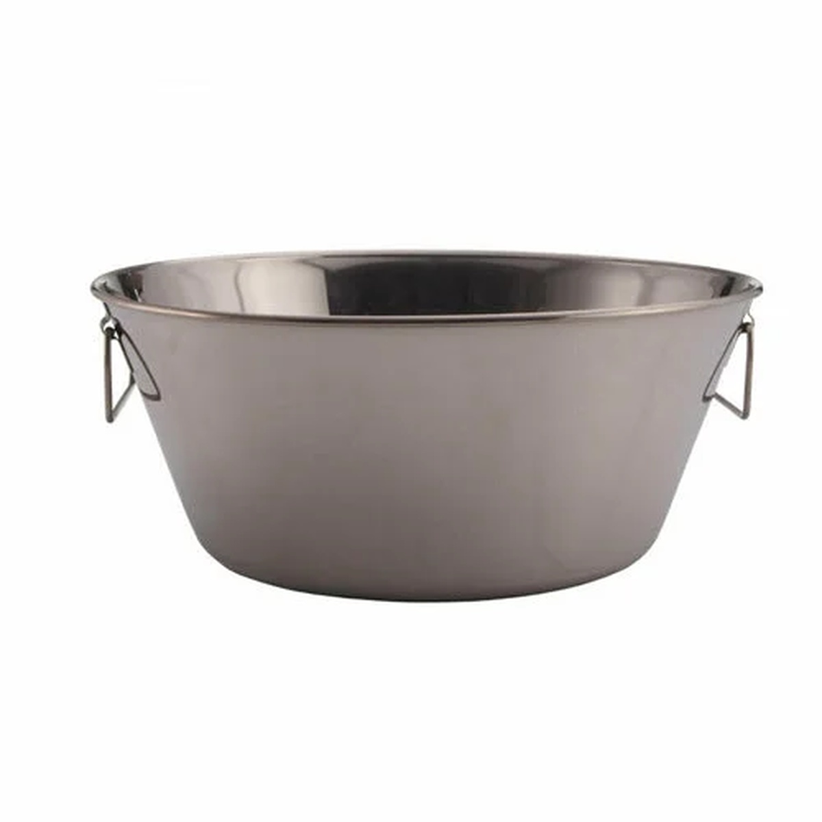 Libertyware SP115 stainless steel basin bowl with drop handles, tapered body, 11-5/8 inch diameter