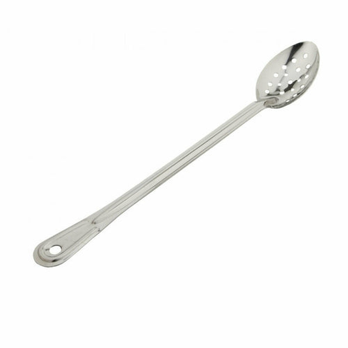 Libertyware SP18 18-inch perforated stainless steel basting spoon with mirror polished finish and hanging hole