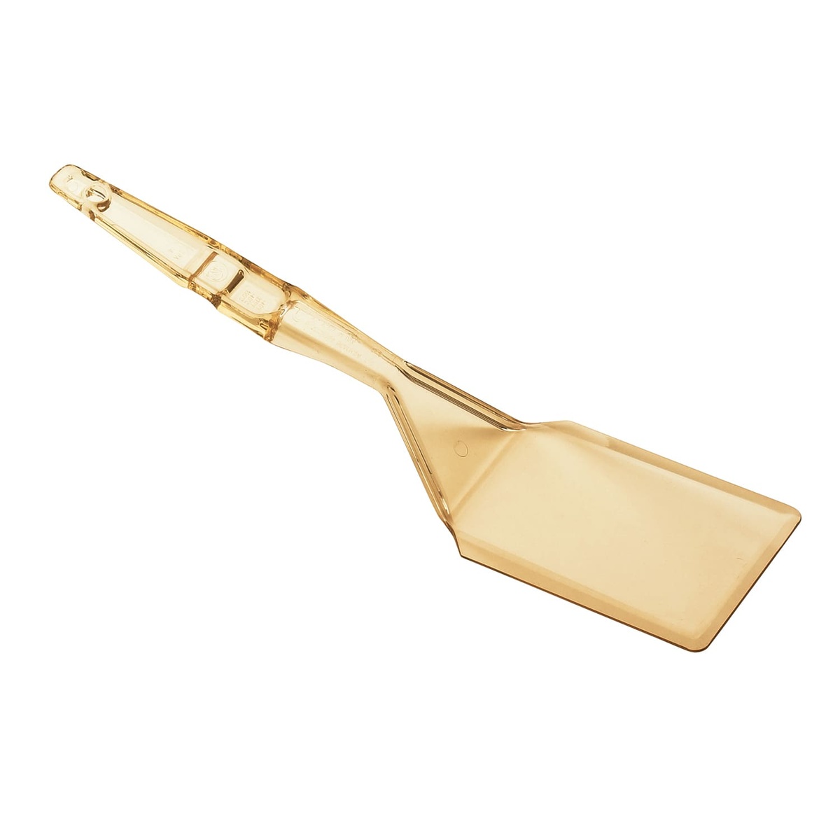 Cambro SPA14150 amber high-heat 14-inch solid turner with angled neck and hanging hole in handle