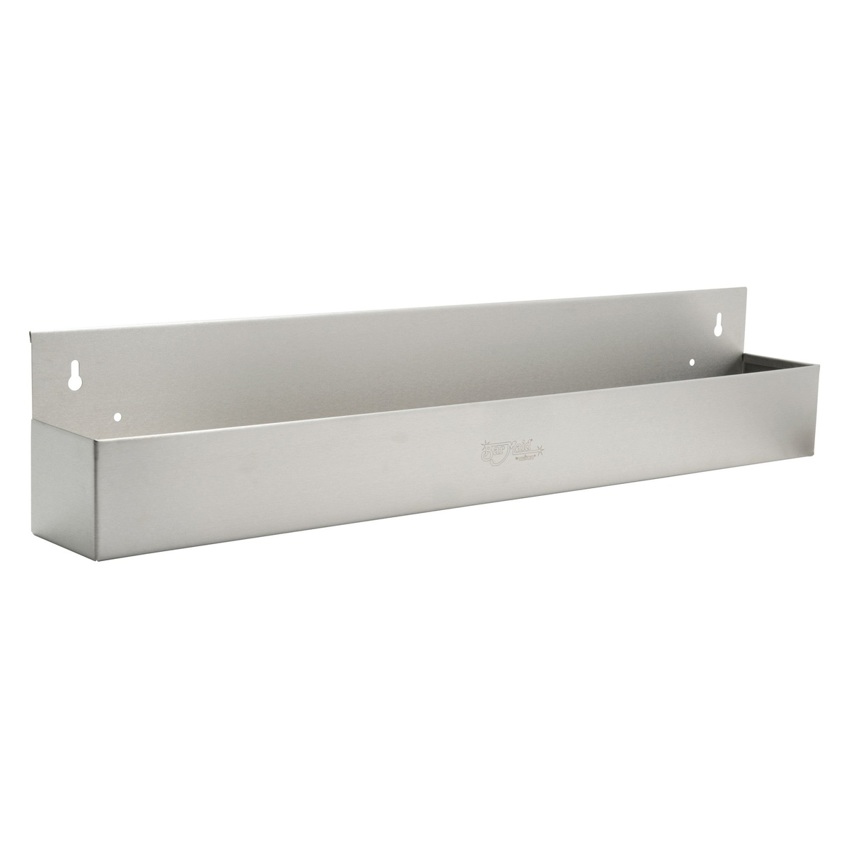 Winco SPR-32S 32-inch single stainless steel bar speed rail with keyhole mounting slots