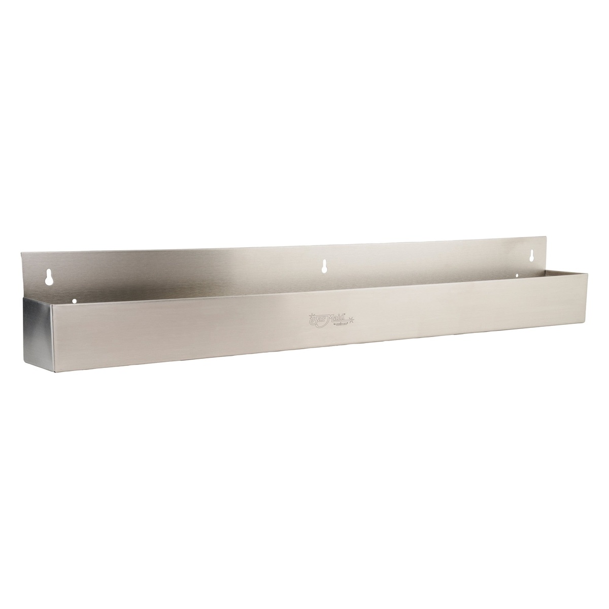 Winco SPR-42S 42-inch single stainless steel bar speed rail with integrated keyhole mounting slots
