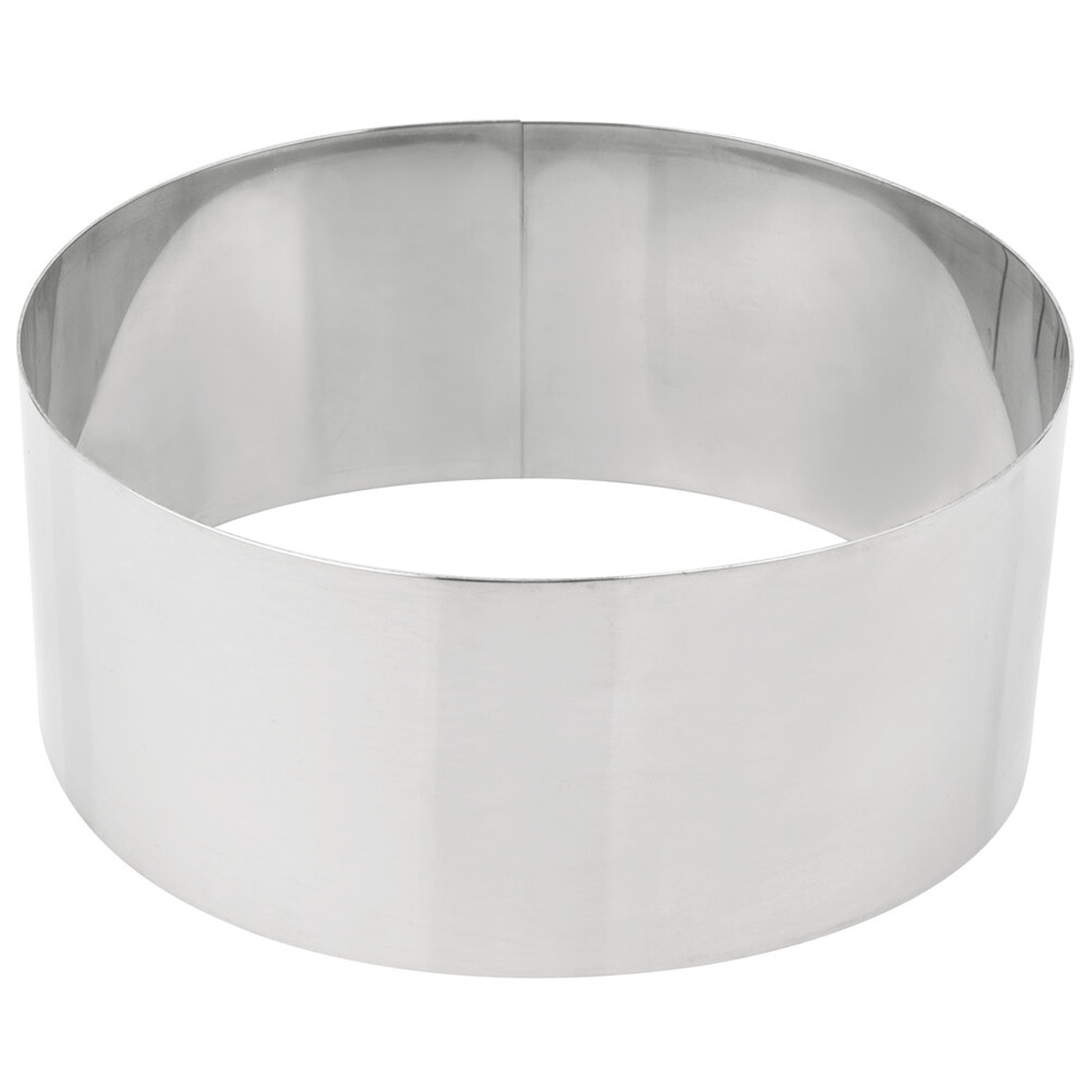 American Metalcraft SR6073 7-inch round stainless steel cake ring, perspective view