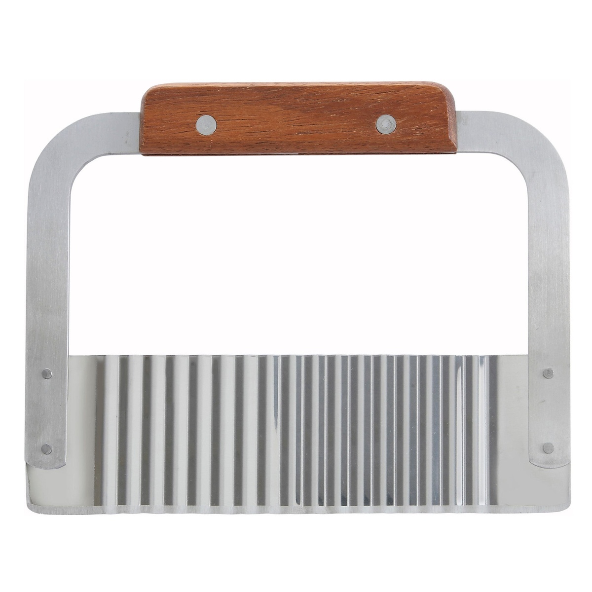 Winco 7-Inch Stainless Steel Serrator with Wooden Handle