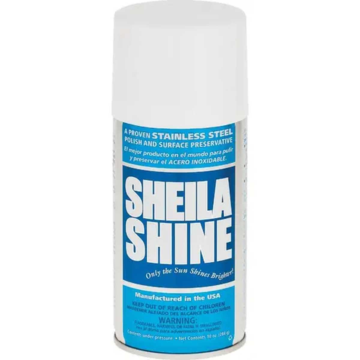 Sheila Shine SS10 10oz aerosol stainless steel cleaner and polish spray can