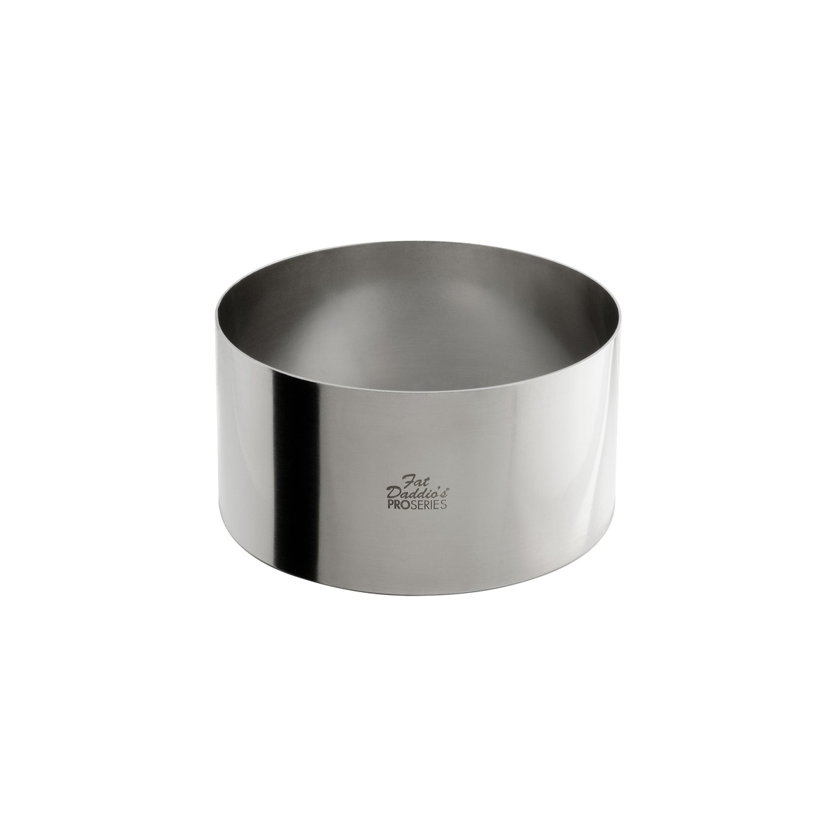 Fat Daddio's Pro Series stainless steel round ring mold on white background