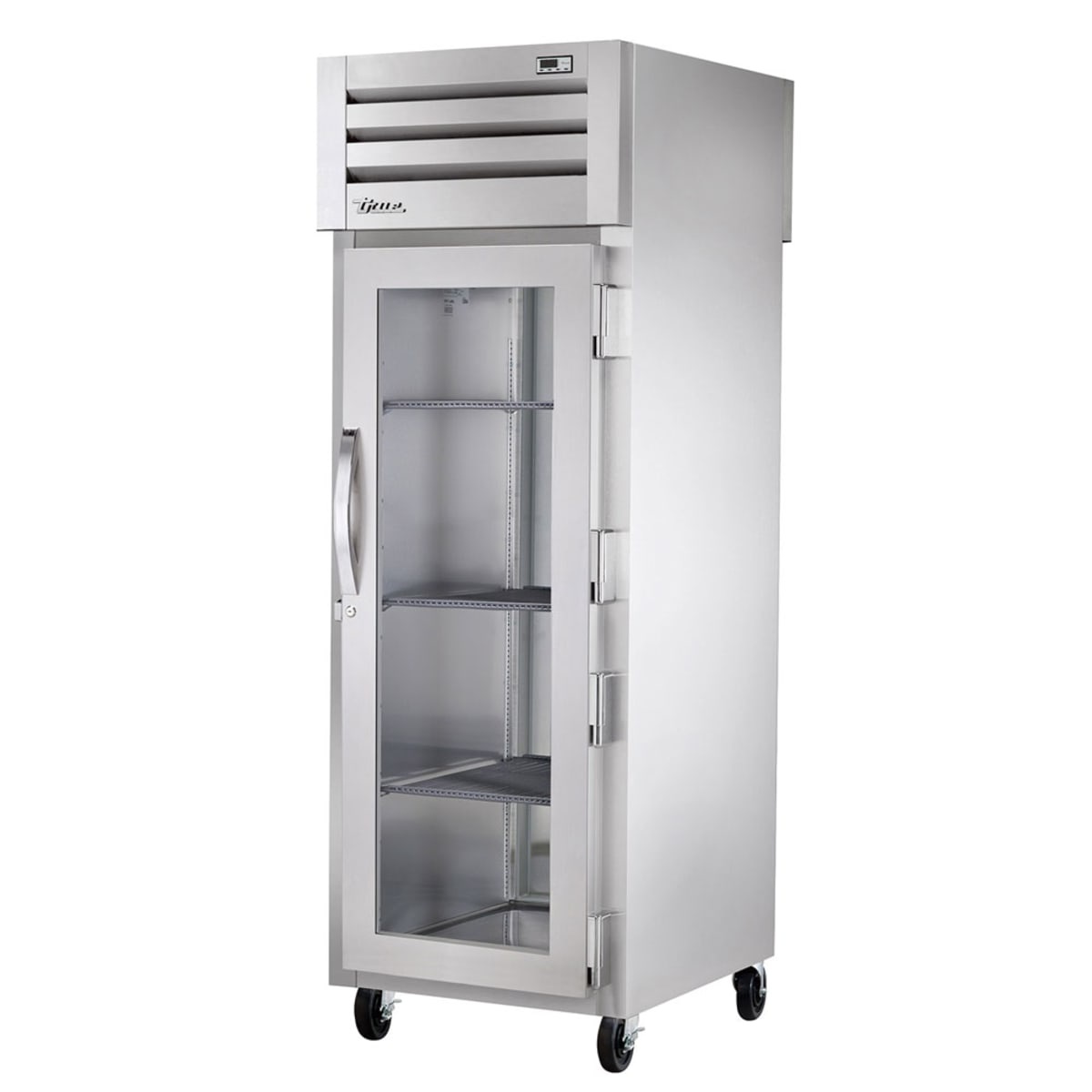 True STA1R-1G-HC one-section reach-in refrigerator with right-hinged glass door
