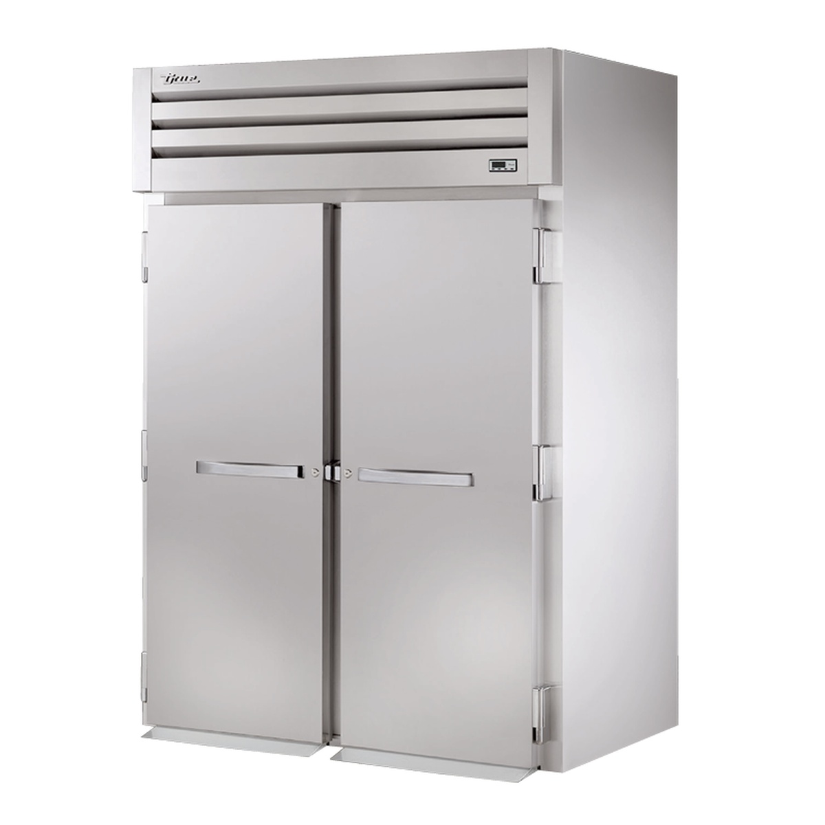 True STA2RRI-2S roll-in refrigerator with two front solid doors and top-mounted refrigeration