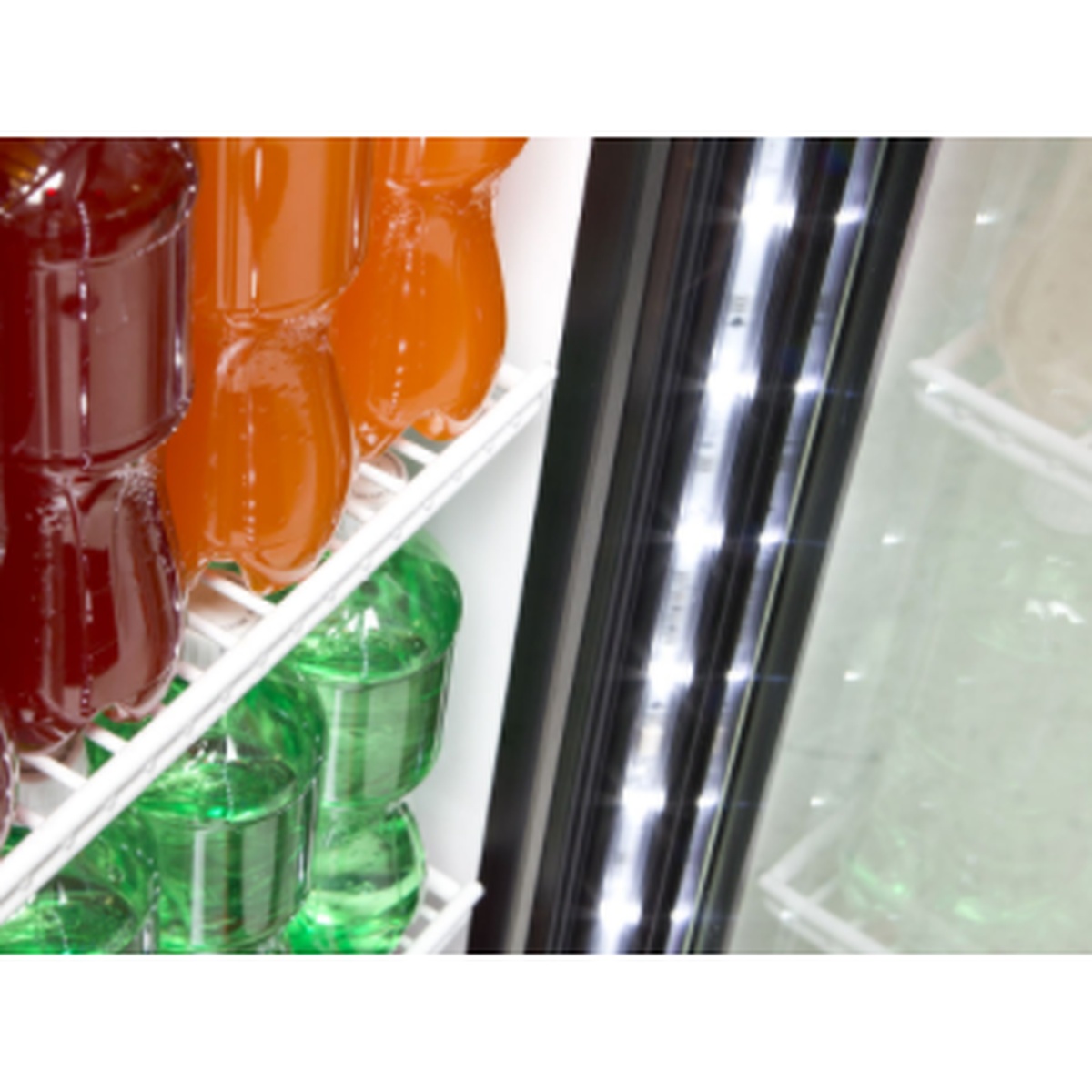 Close-up of stainless steel cabinet edge and trim