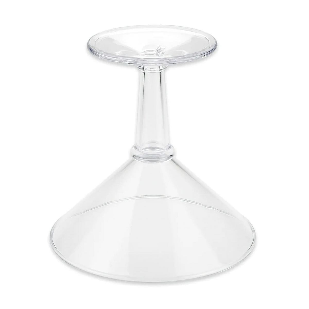 G.E.T. SW-1419-1-SAN-CL 48 oz. clear SAN super martini glass, inverted view showing base and stem construction