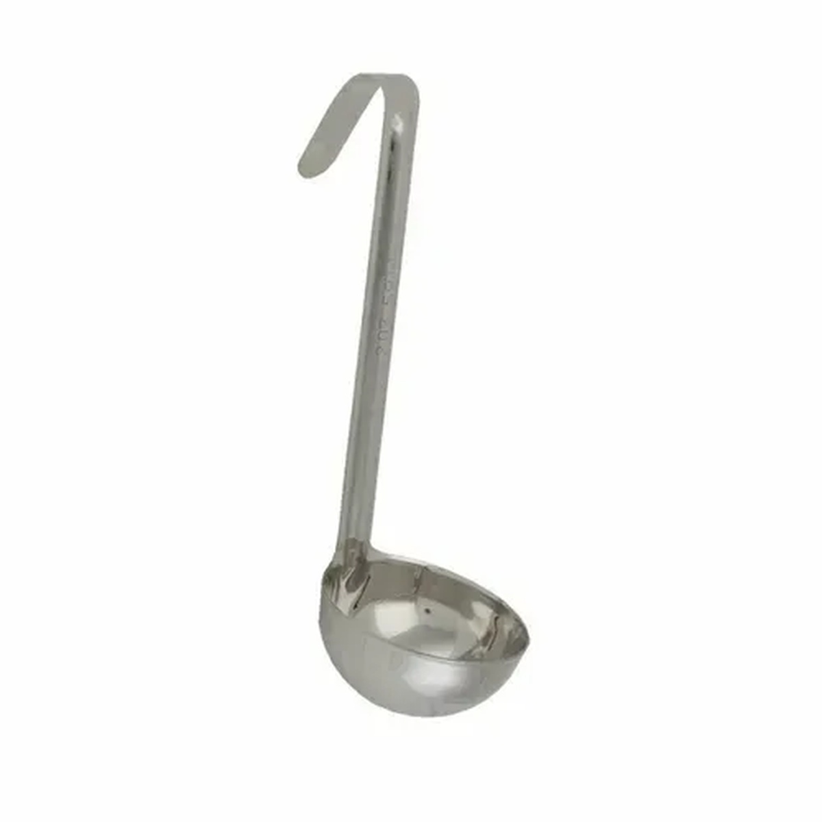 Libertyware SYRL02 stainless steel syrup ladle, 2 oz., 7-inch overall length with short handle and hook