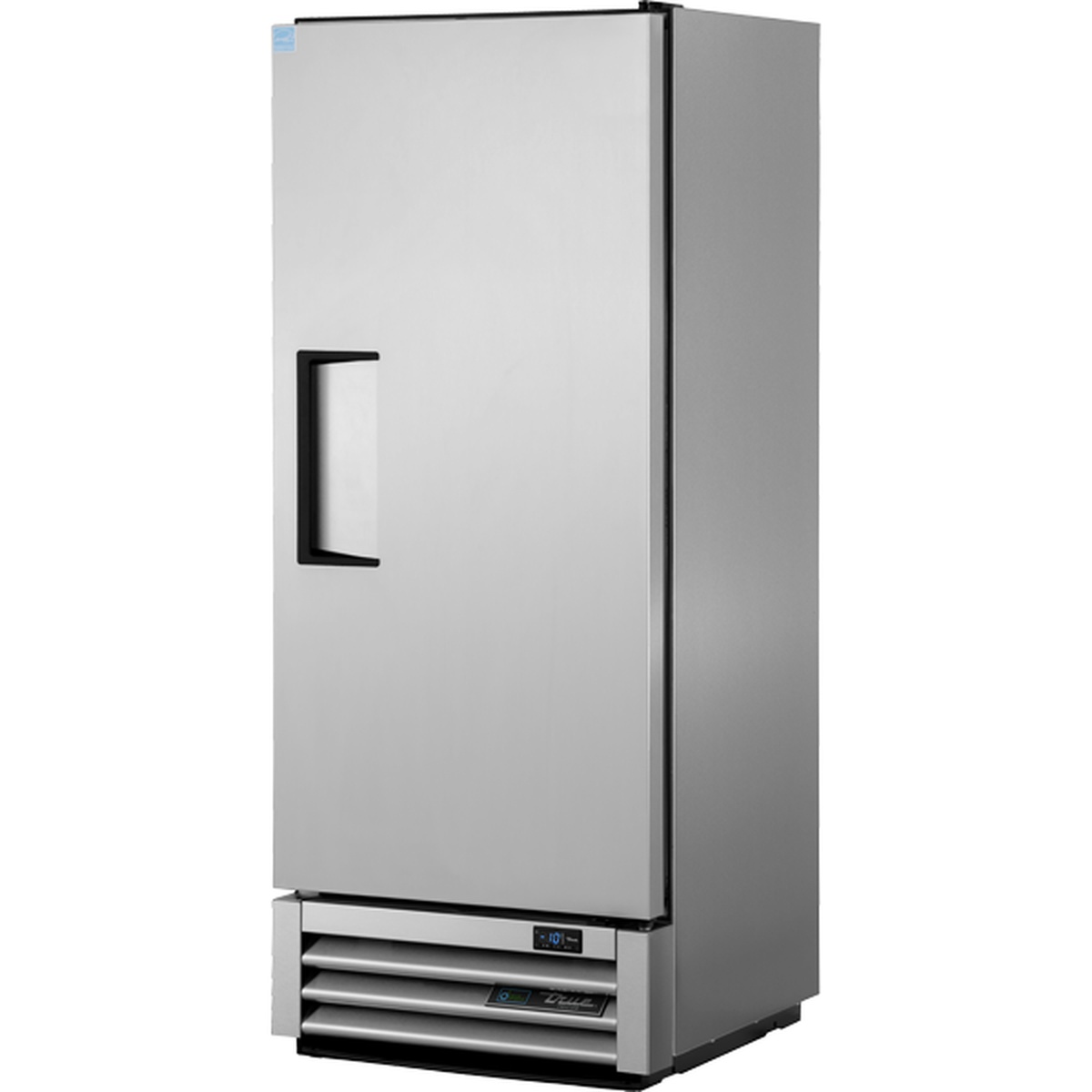 True T-12F-HC one-section stainless steel reach-in solid door freezer with bottom-mounted compressor compartment