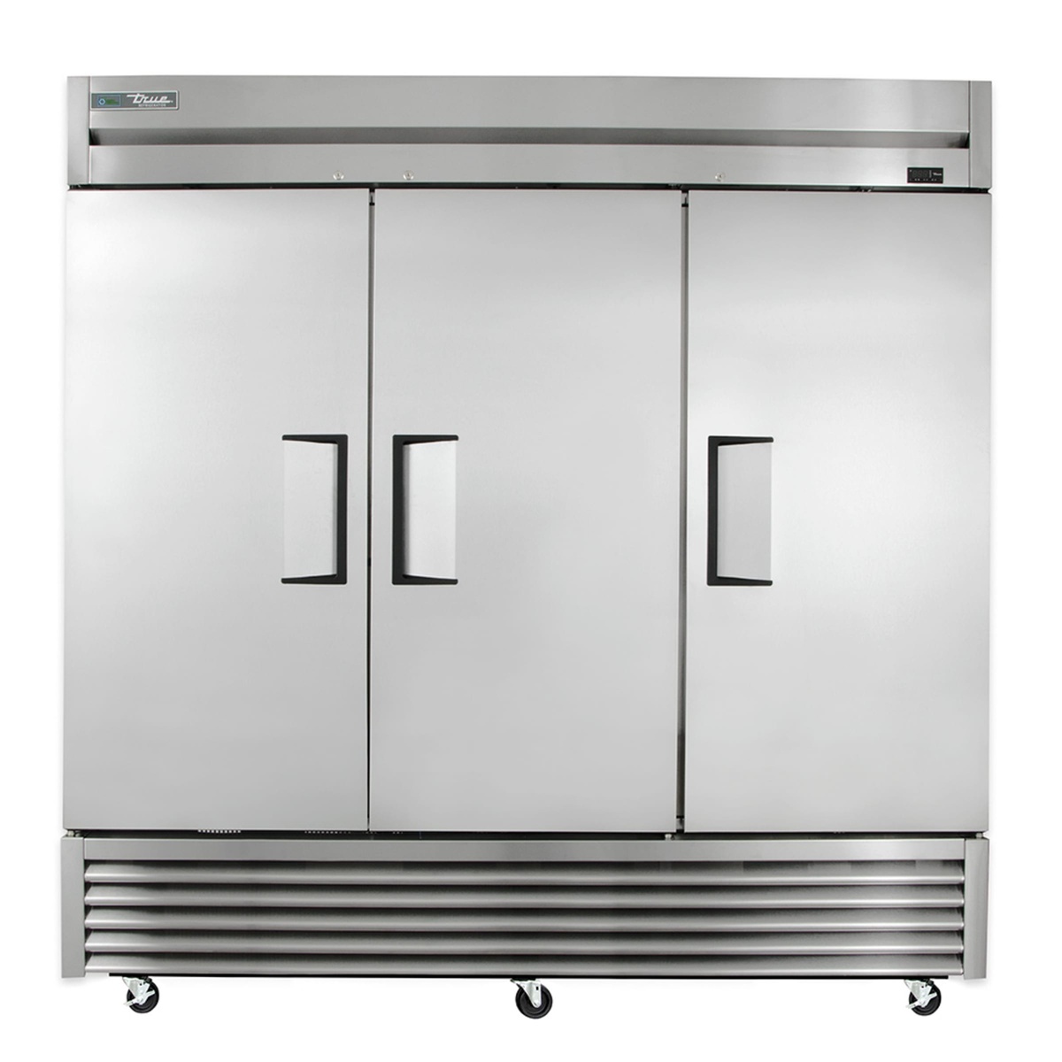 True T-72-HC three-door solid reach-in refrigerator, front view