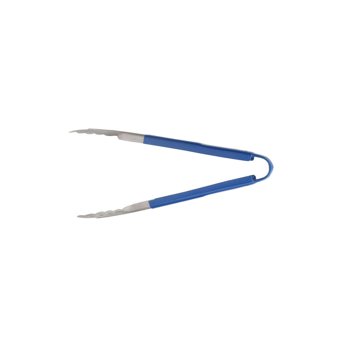 Libertyware 12-inch stainless steel tong with blue PVC coated handle