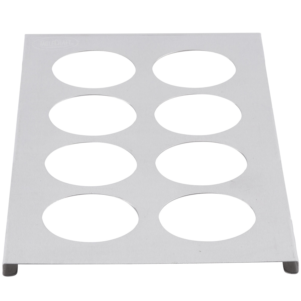 TableCraft T8 squeeze bottle template flat top-down view showing all eight oval cutouts arranged in a 2x4 grid