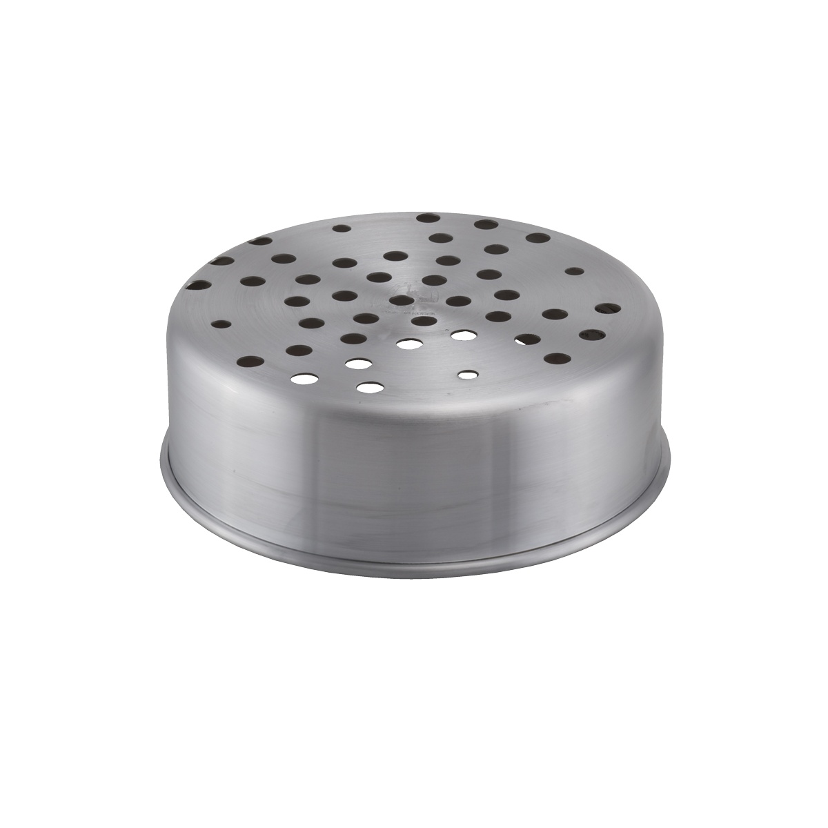 Libertyware TAM12 round aluminum tamale platform with perforated top surface