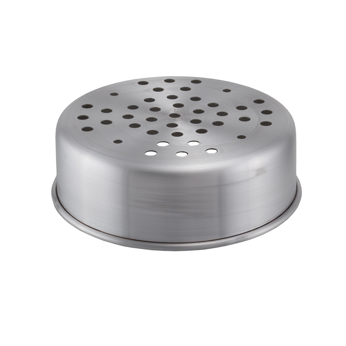 Libertyware TAM20 round aluminum tamale platform with perforated top surface