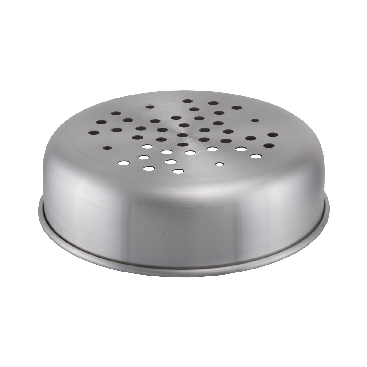 Libertyware TAM30 round aluminum tamale platform with perforated top surface