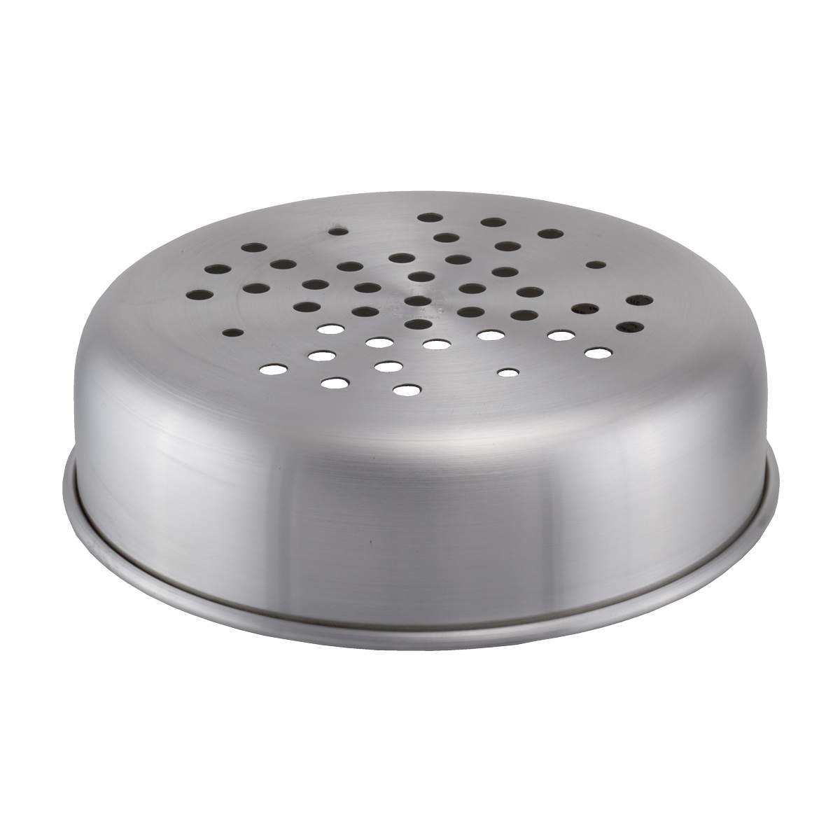 Libertyware TAM40 round aluminum tamale platform with perforated top surface