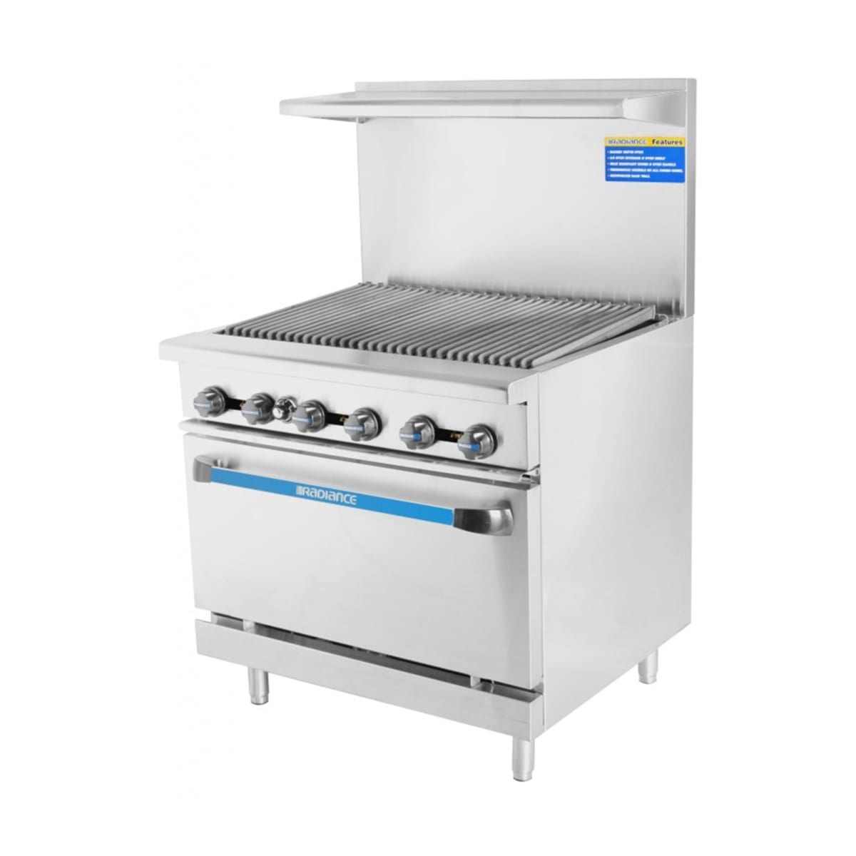 Turbo Air TAR-36RB 36-inch radiant broiler range with standard oven base