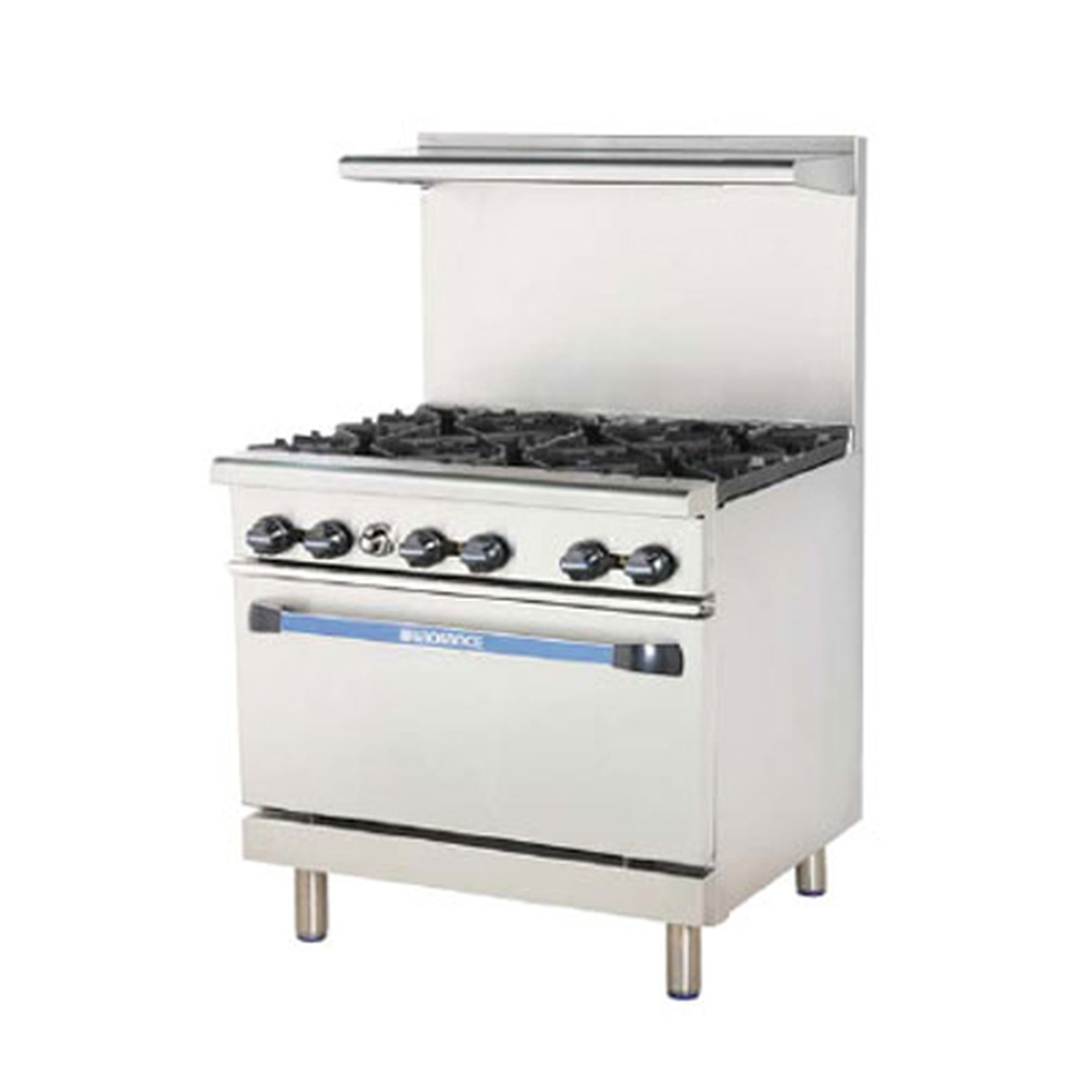 Turbo Air Radiance TARG-24G2B gas range with open burners, grates, and standard oven