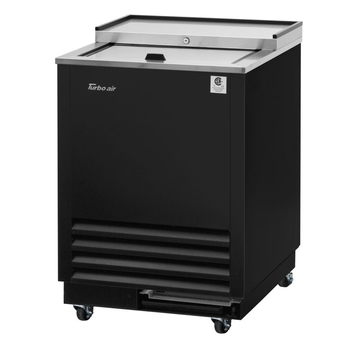 Turbo Air TBC-24SB-GF-N6 glass chiller and froster with sliding lid, front view
