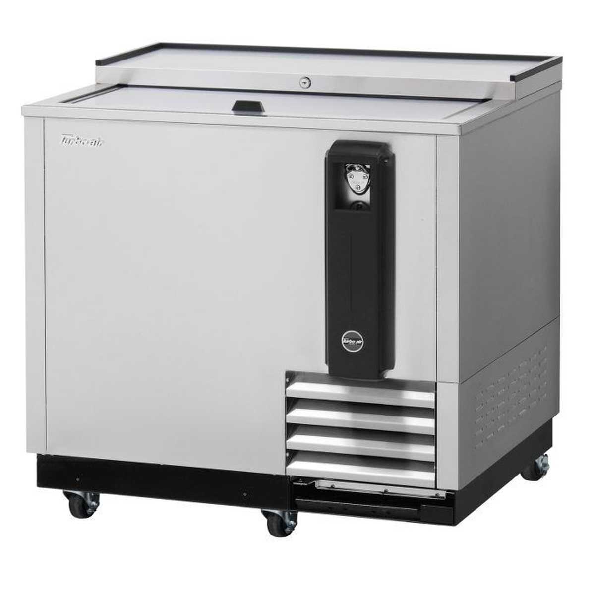 Turbo Air TBC-36SD-N6 stainless steel bottle cooler with sliding lid
