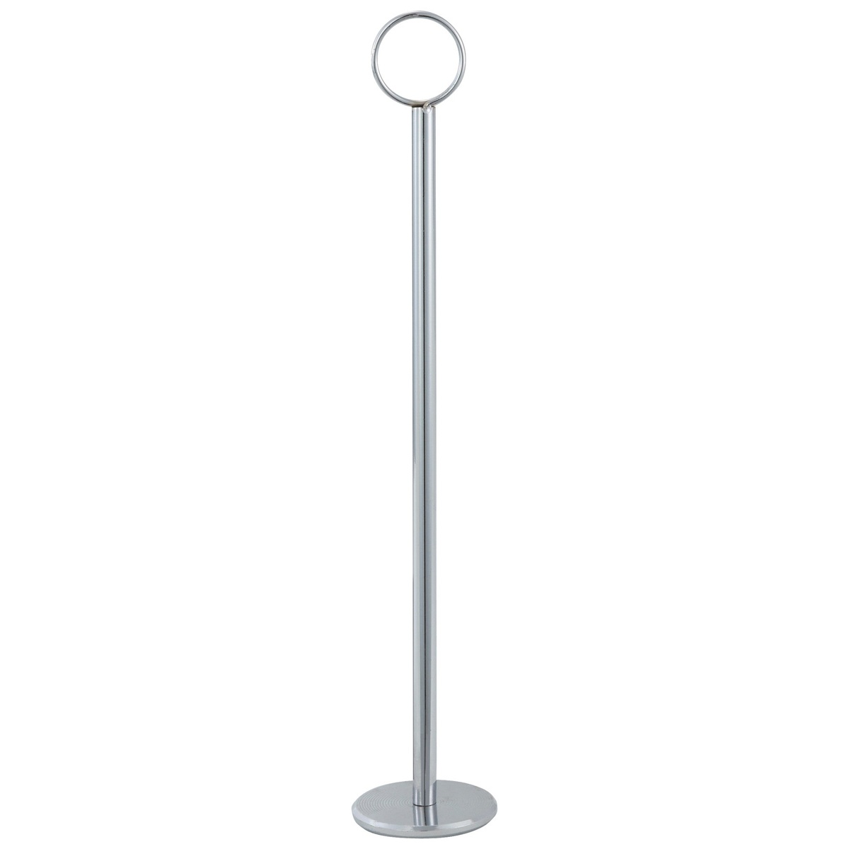 Winco TBH-12 12-inch chrome-plated table number holder with ring top and round base