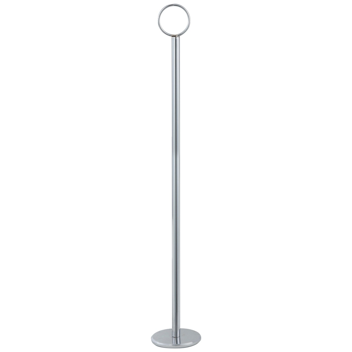 Winco TBH-15 15-inch chrome-plated steel table number holder with ring top and round base