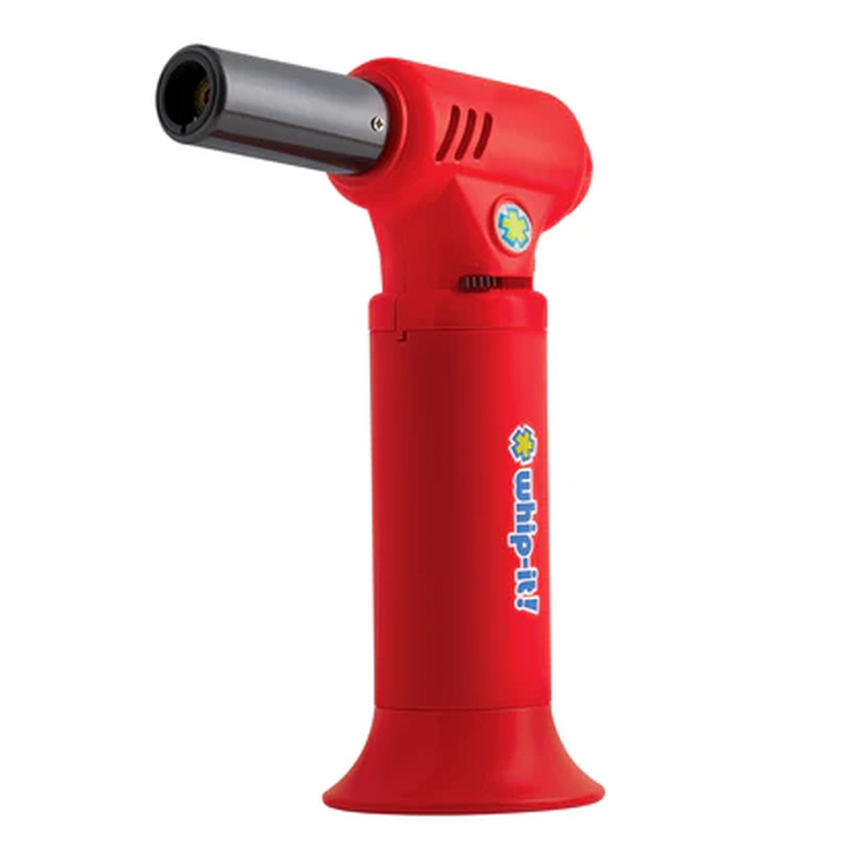 Whip-It! Neo Torch in red with adjustable nozzle and ergonomic base