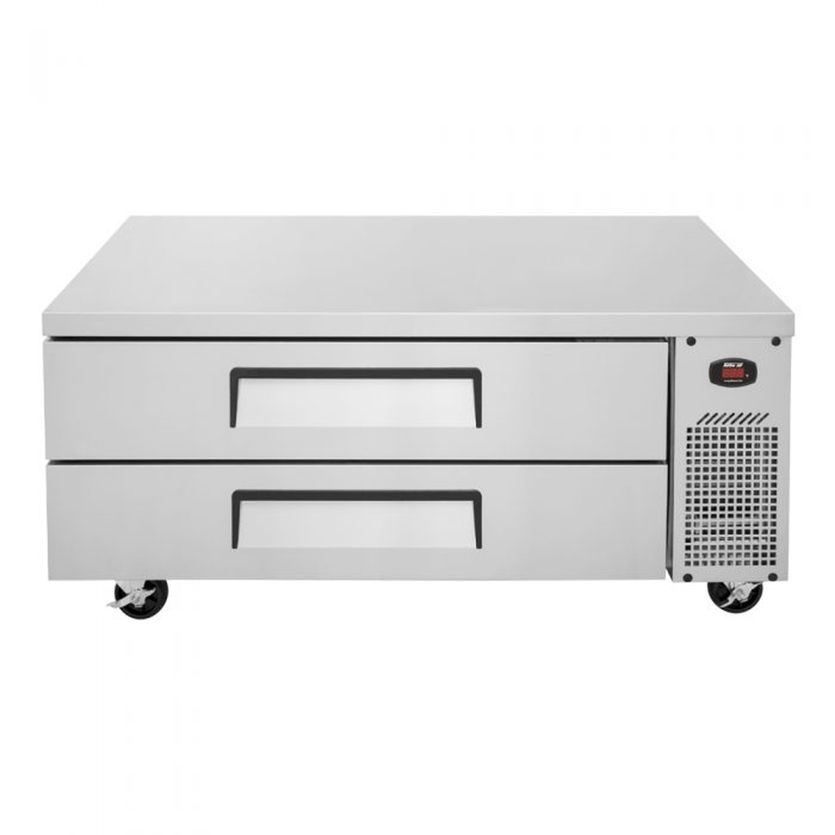 Front view of Turbo Air TCBE-52SDR-N refrigerated chef base with two drawers