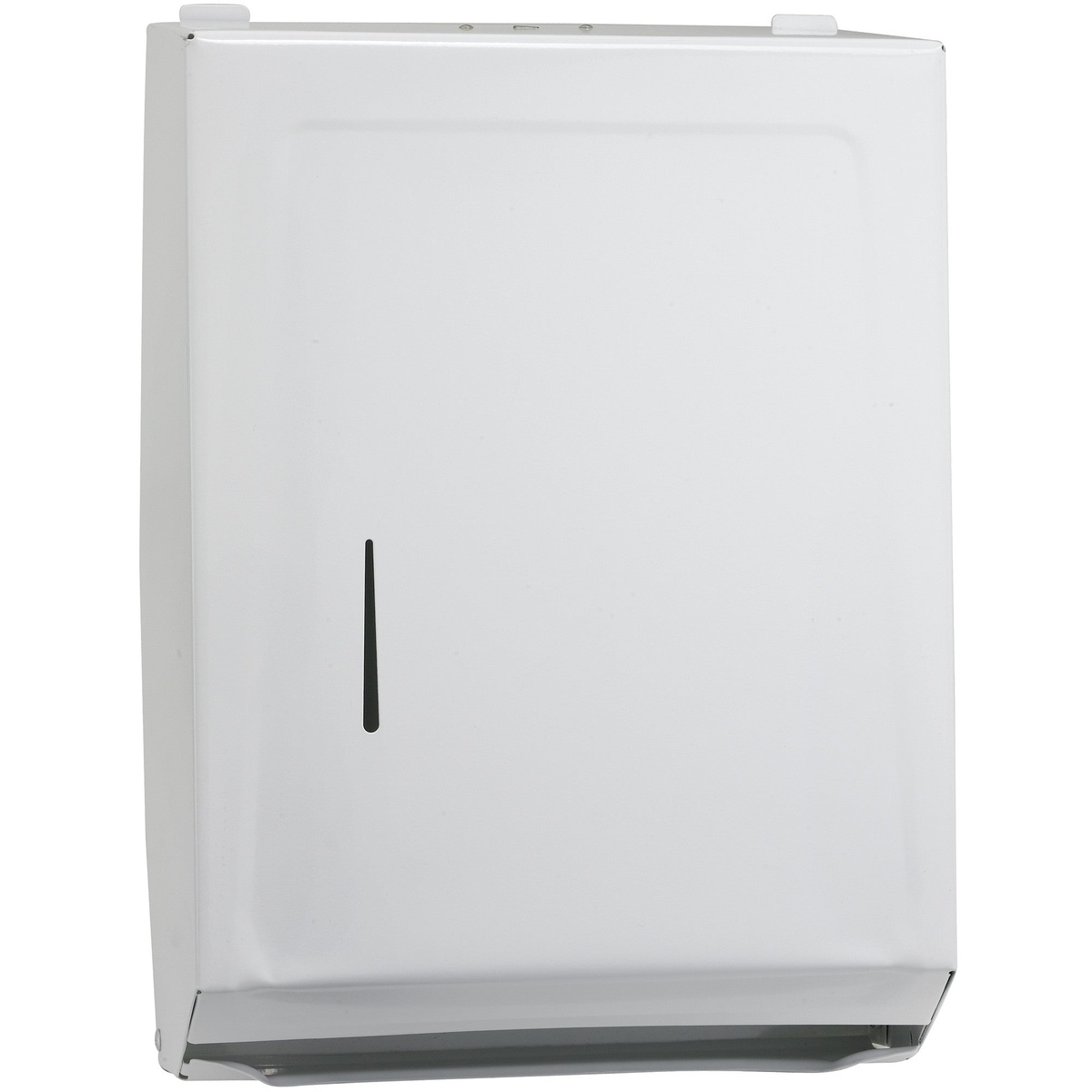 Winco TD-600 white epoxy-coated iron surface-mount paper towel dispenser